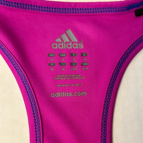 Adidas Pink workout Sleeveless Tank Top SzM. V10 - Picture 7 of 10